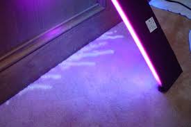 Cat urine being discovered by using a black light